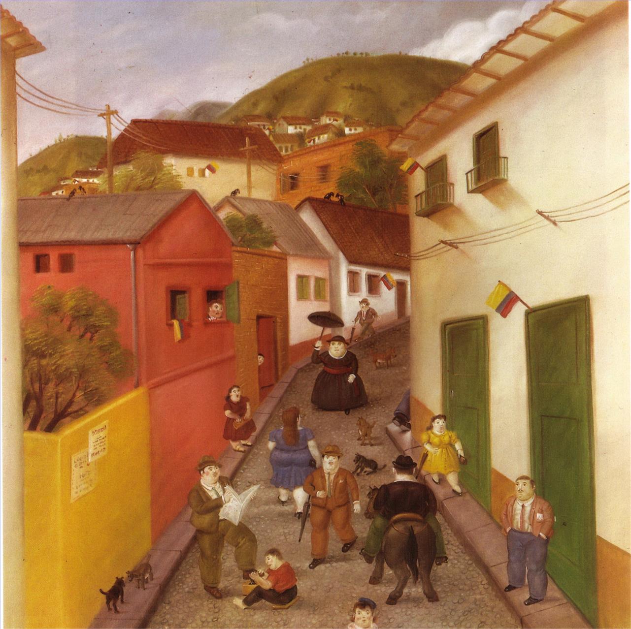 La rue Fernando Botero Peintures à l'huile